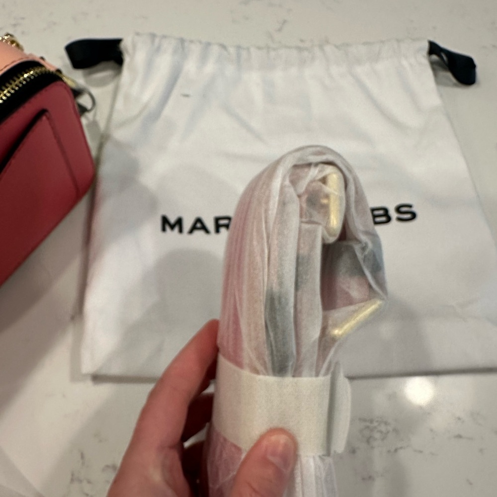 NWT Marc Jacobs Pink & Coral Snapshot Crossbody Bag - Picture 13 of 15